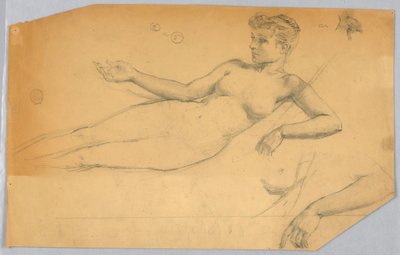 Study of Nude Figure by Francis Augustus Lathrop