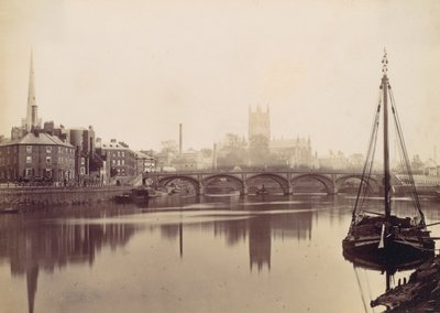 Worcester. From the Severn by Francis Bedford