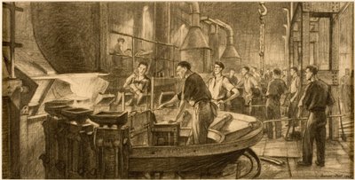 Pouring Molten Brass by Francis Dodd