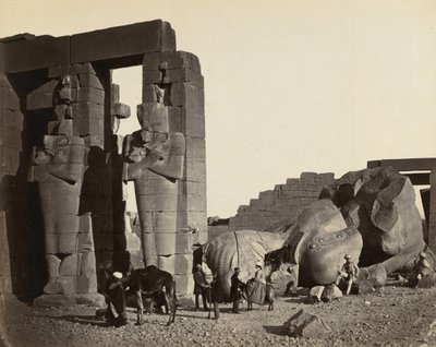 Fallen Statue at the Ramesseum, Thebes, 1857 by Francis Frith