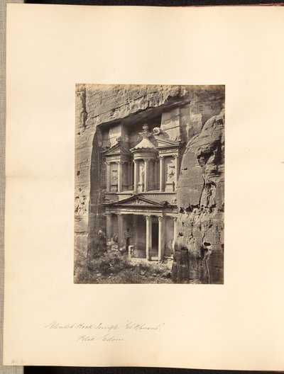 Splendid Rock Temple, "El Khusne", Petra, Edom by Francis Frith