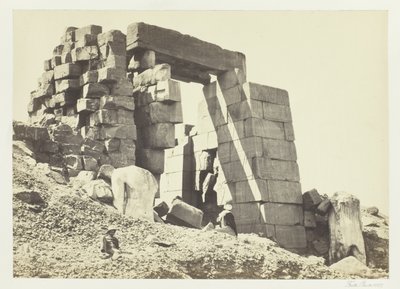 The Granite Pylon, Thebes by Francis Frith