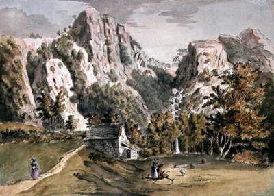 Waterfall at Keswick, Cumberland by Francis Grose