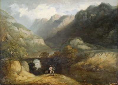 Pont Aberglaslyn, 1770-1840 by Francis Nicholson