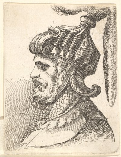 Helmeted Head by Francis Place
