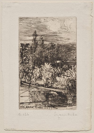 Barbel Fishing by Francis Seymour Haden