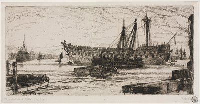 Breaking up of the Agamemnon by Francis Seymour Haden