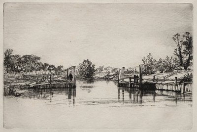 Egham Lock by Francis Seymour Haden