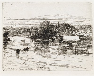 From the Bridge at Cardigan by Francis Seymour Haden