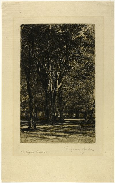 Kensington Gardens, No. II (large plate) by Francis Seymour Haden