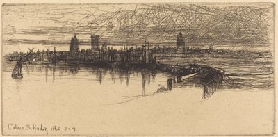 Little Calais Pier by Francis Seymour Haden