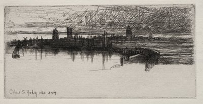 Little Calais Pier, 1865, 3 A.M. by Francis Seymour Haden