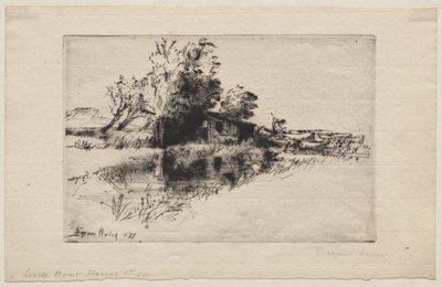 The Little Boathouse by Francis Seymour Haden