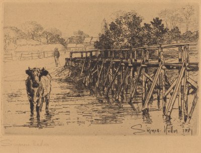 The Village Ford by Francis Seymour Haden