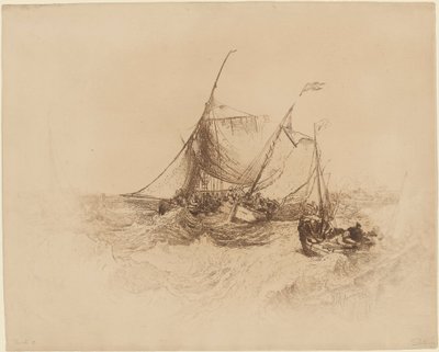 Calais Pier by Francis Seymour Haden after Joseph Mallord William Turner