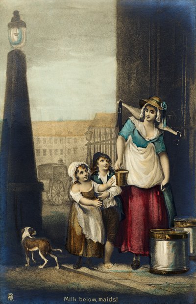 London tradeswoman selling milk 