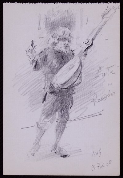 Portrait of Arnold Dolmetsch by Francis Wilfred Lawson