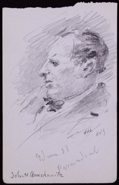 Portrait of John Amshewitz by Francis Wilfred Lawson