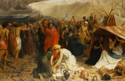 Refugees from Pompeii, AD 79 by Francis William Topham