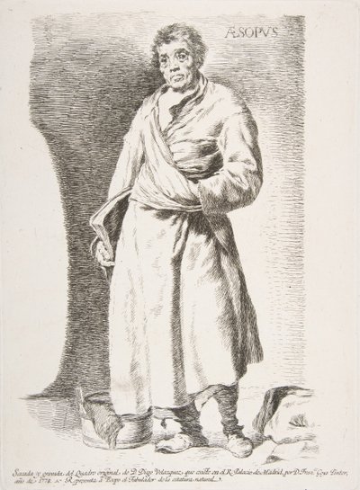 Aesop, from Etchings after Velazquez by Francisco de Goya