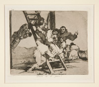 Hard is the Step! by Francisco de Goya