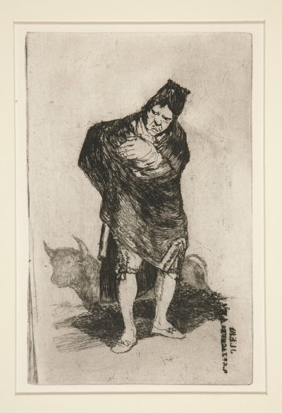 The Cloaked Man by Francisco de Goya