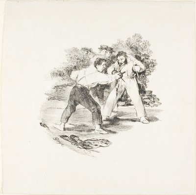 Modern Duel by Francisco Jose de Goya y Lucientes