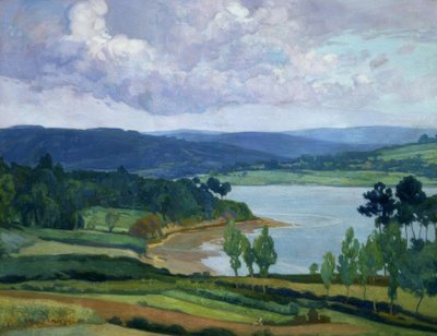 Galician Estuary Oil on Canvas 1930-36 by Francisco Llorens Diaz