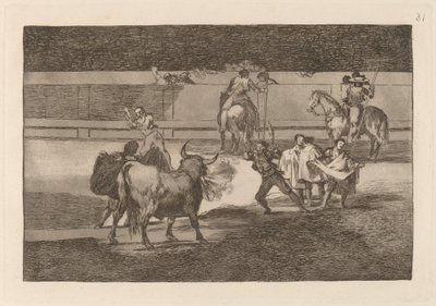 Banderillas with Firecrackers by Francisco de Goya