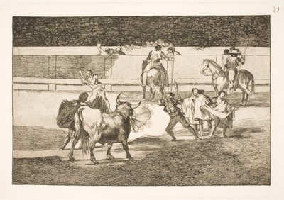 Banderillas with Firecrackers by Francisco de Goya