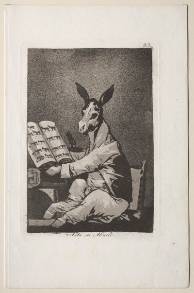 Caprichos: And So Was His Grandfather by Francisco de Goya