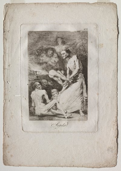Caprichos: Blow, 1799 by Francisco de Goya