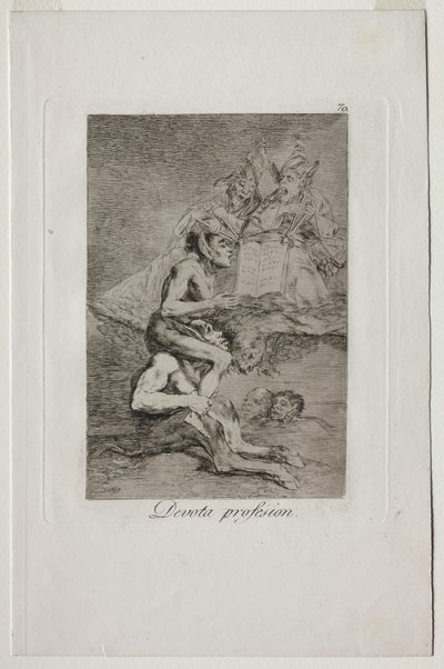 Caprichos: Devout Profession by Francisco de Goya