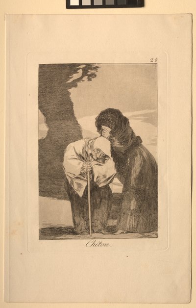 Caprichos: Hush! by Francisco de Goya