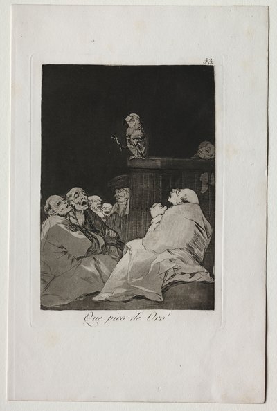 Caprichos: What a Golden Beak! by Francisco de Goya