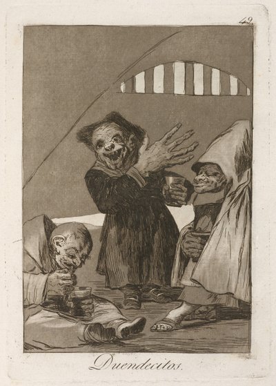 Hobgoblins. From Los Caprichos, 1797-1798 by Francisco de Goya