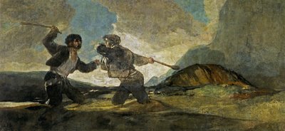 Fight with Cudgels by Francisco de Goya
