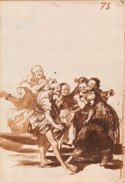 Old People Singing and Dancing by Francisco de Goya
