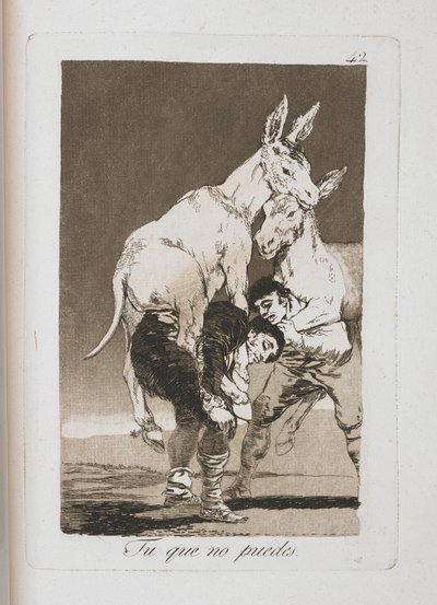 Plate from Los Caprichos, 1797-1798 by Francisco de Goya
