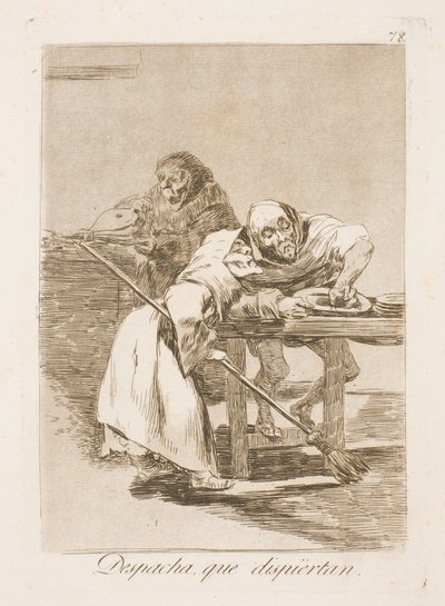 Hurry, They Are Waking Up! by Francisco de Goya