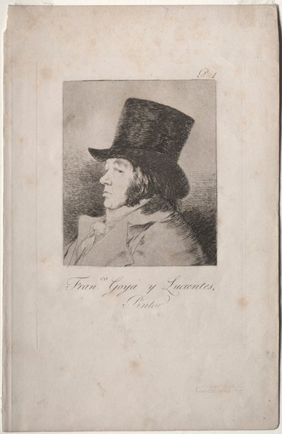 The Caprichos: Portrait of Goya by Francisco de Goya