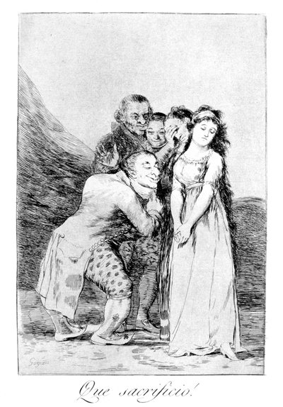 What a sacrifice!, 1799 by Francisco de Goya