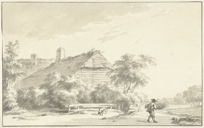 Farmer in Front of a Farmhouse by Franciscus Andreas Milatz