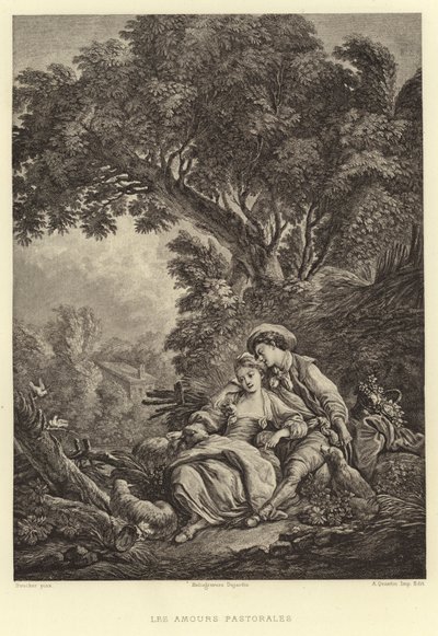 The Pastoral Loves by Francois (after) Boucher