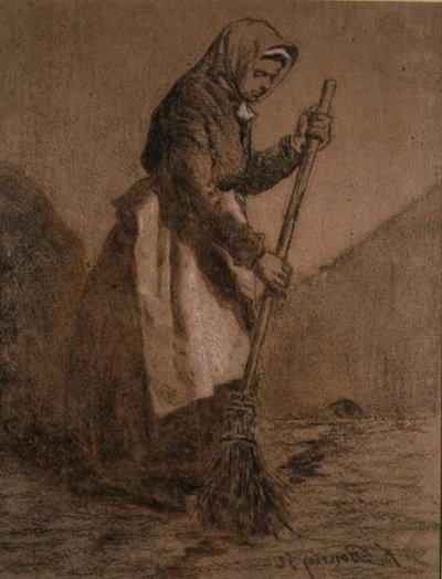 Woman Sweeping by François Bonvin
