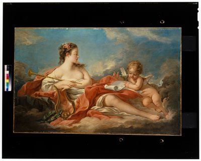 Music Teaching Cupid to Sound the Lyre by François Boucher