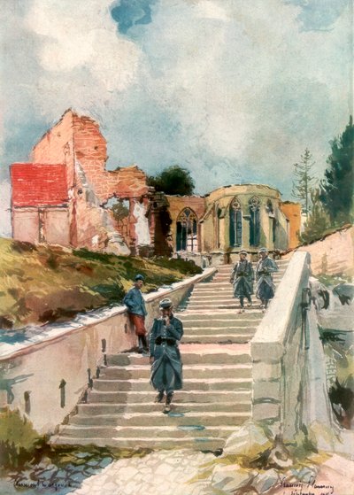 The Church of Clermont-en-Argonne, France, 1915, 1926 by Francois Flameng