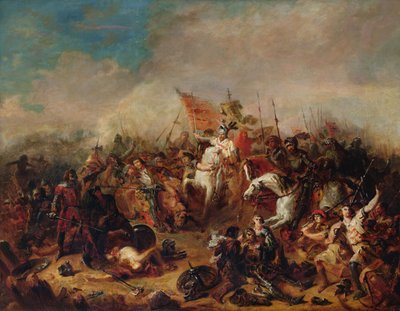 The Battle of Hastings in 1066 by Francois Hippolyte Debon