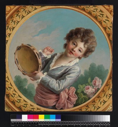 Child with a Tambourine, 1772 by Francois Hubert Drouais