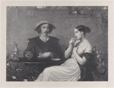 The Café, 1840 by Francois Joseph Aime de Lemud
